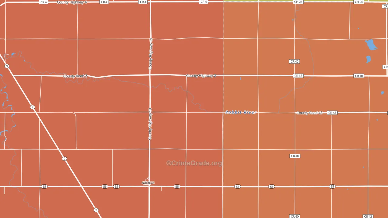 Nashua, MN Map of Murder Rates