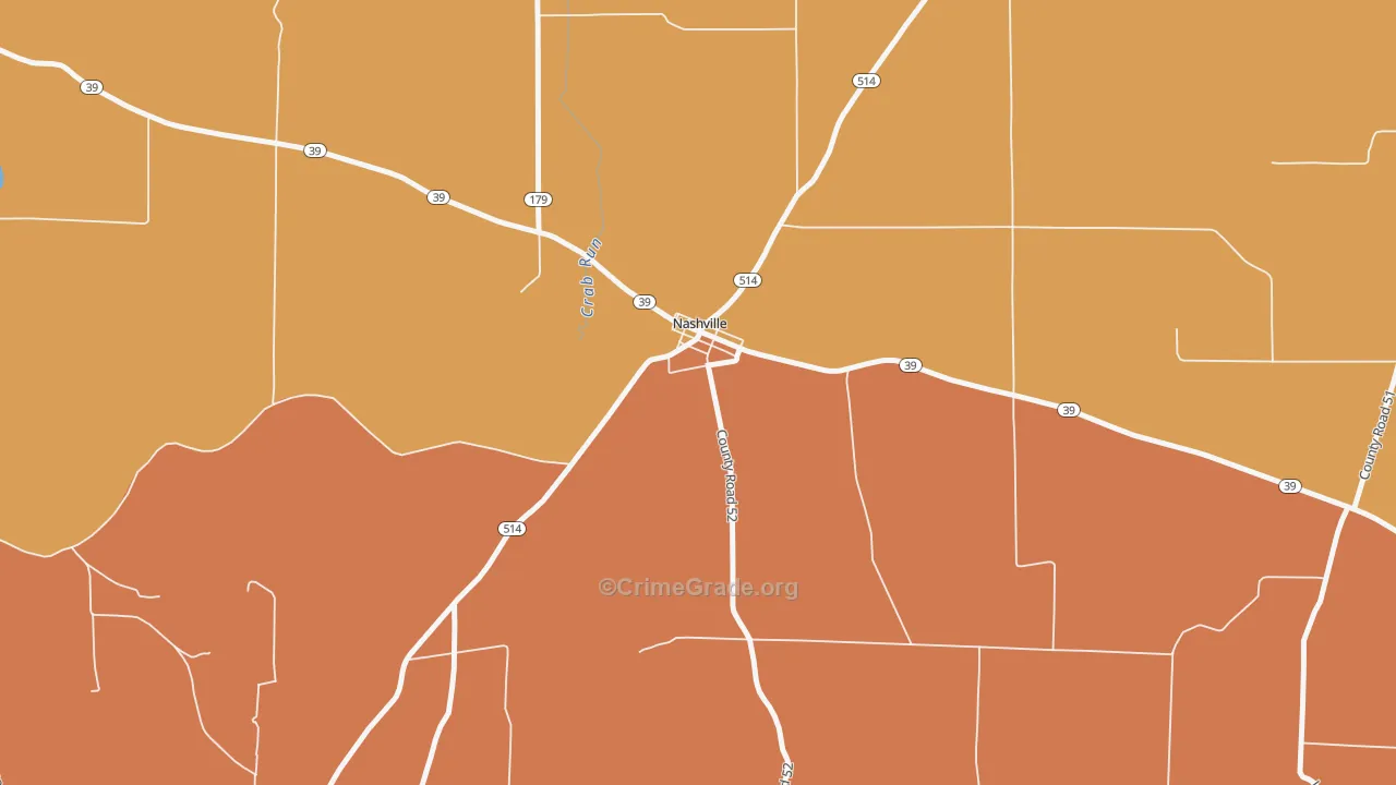 Nashville, OH Map of Murder Rates