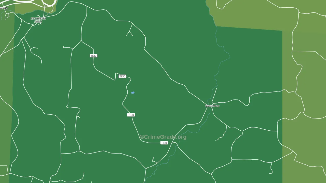 Nashville, PA Map of Murder Rates
