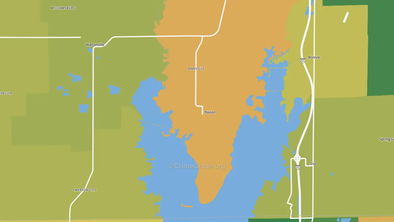 Nason, IL Map of Murder Rates