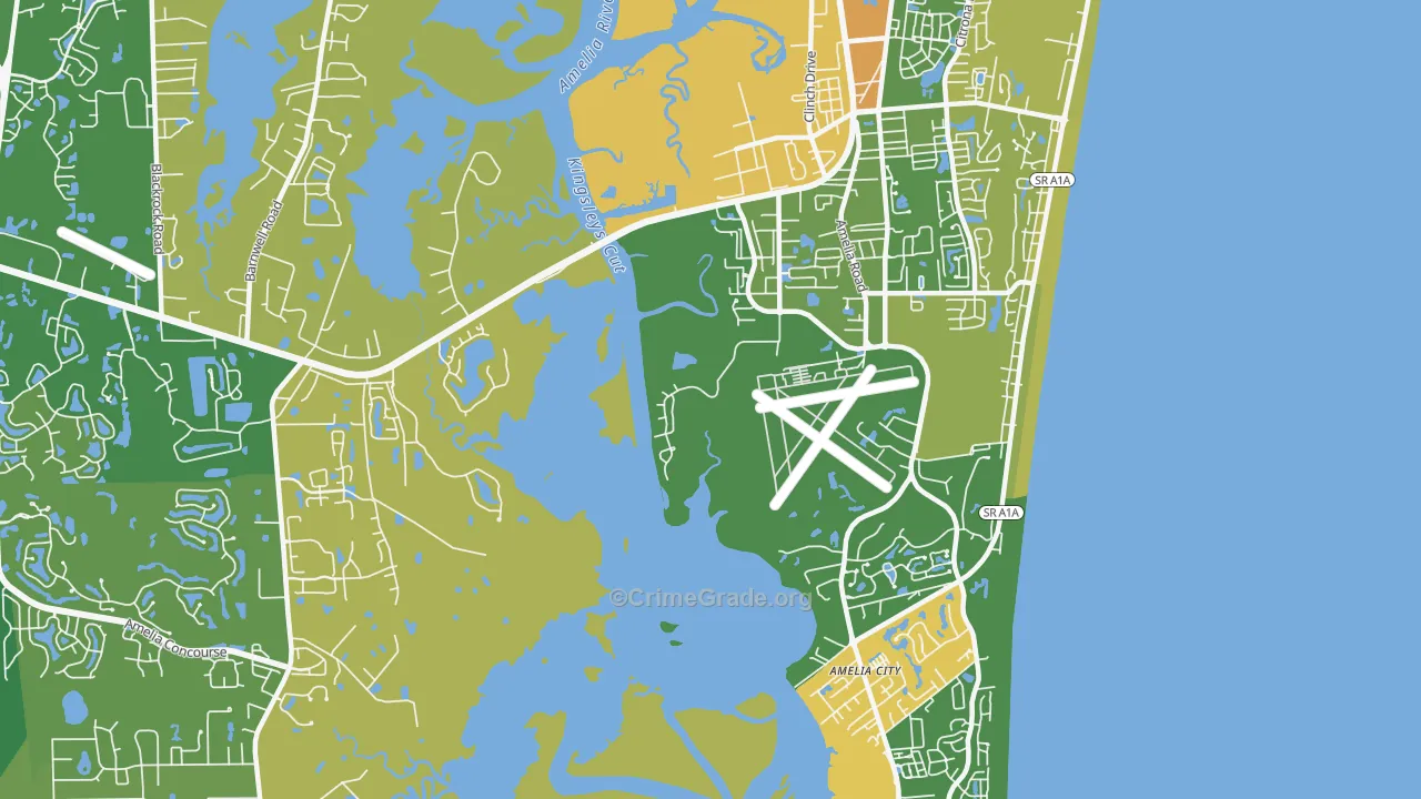 Nassau Village, FL Map of Murder Rates