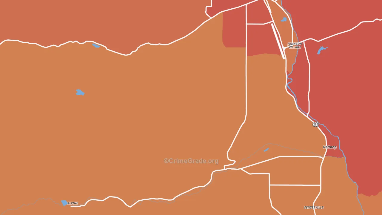 Nathrop, CO Map of Murder Rates