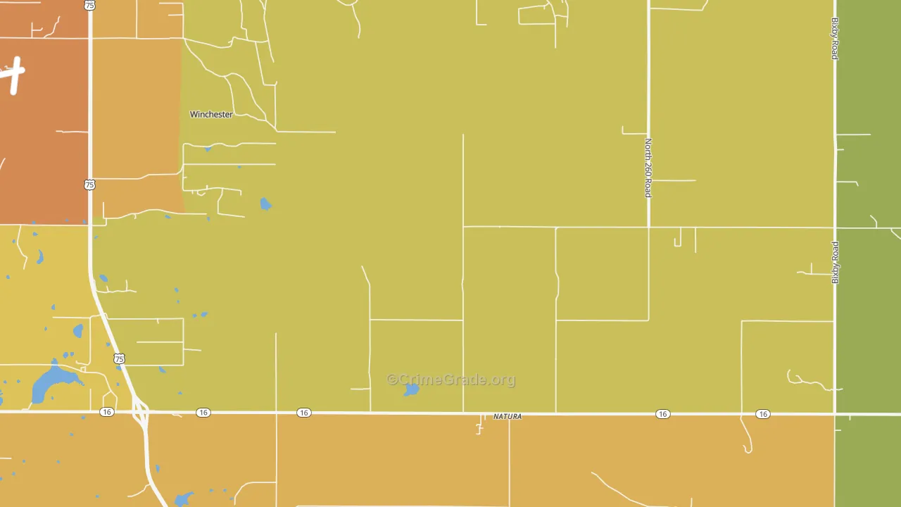Natura, OK Map of Murder Rates