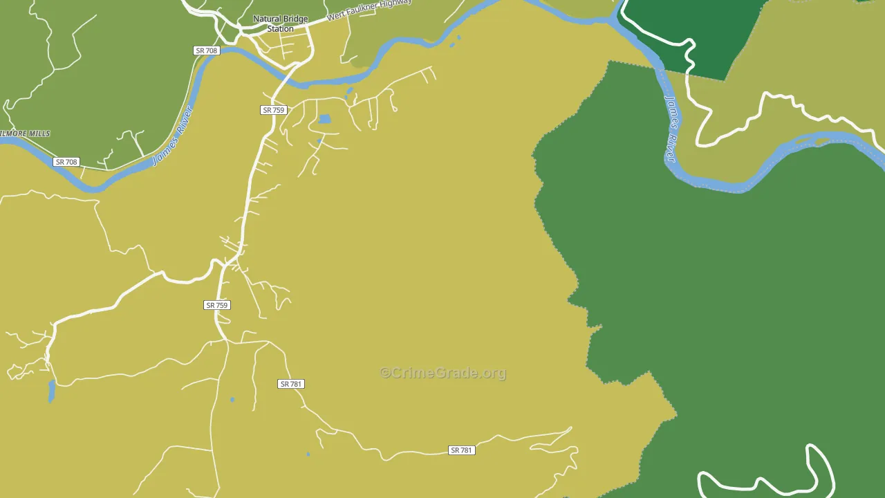 Naturl Br Sta, VA Map of Murder Rates