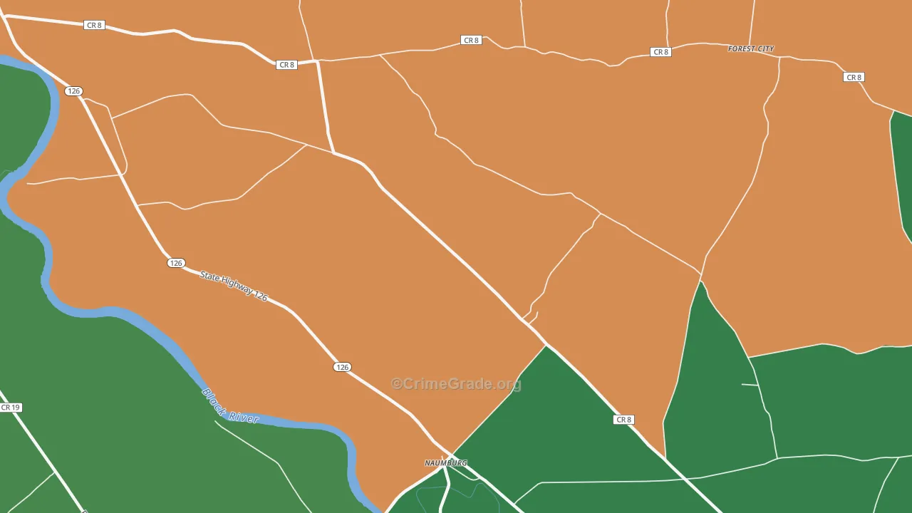 Naumburg, NY Map of Murder Rates