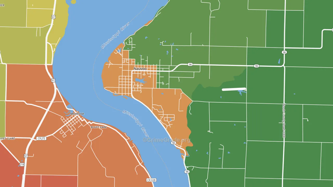 Nauvoo, IL Map of Murder Rates