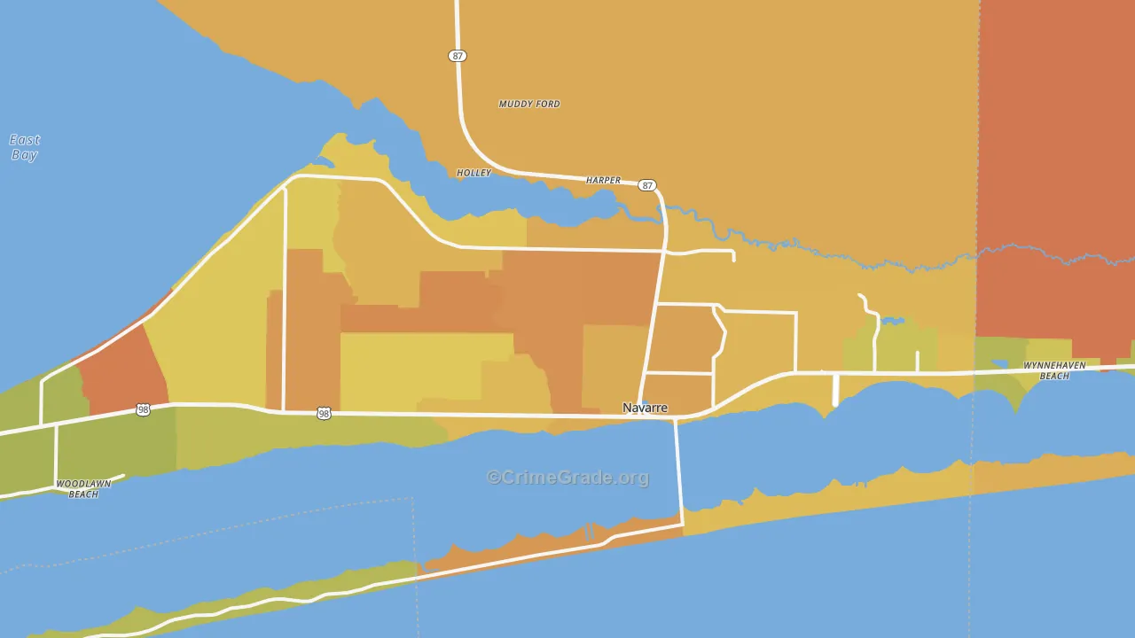 Navarre, FL Map of Murder Rates