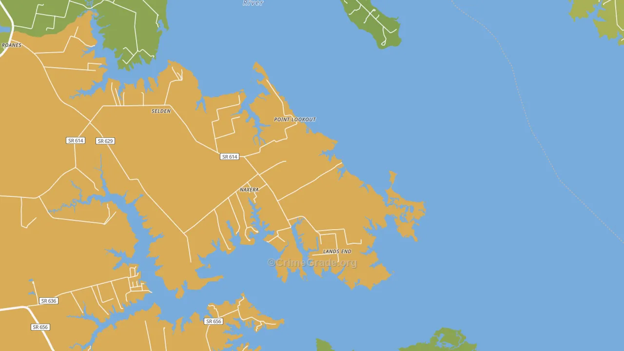 Naxera, VA Map of Murder Rates
