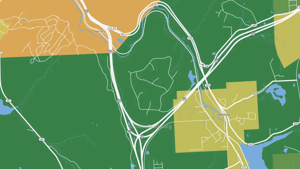 Nay Aug, PA Map of Murder Rates