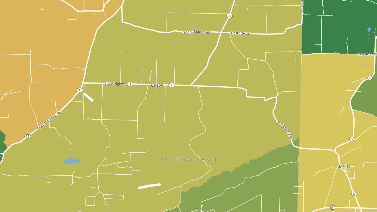 Naylor, AR Map of Murder Rates