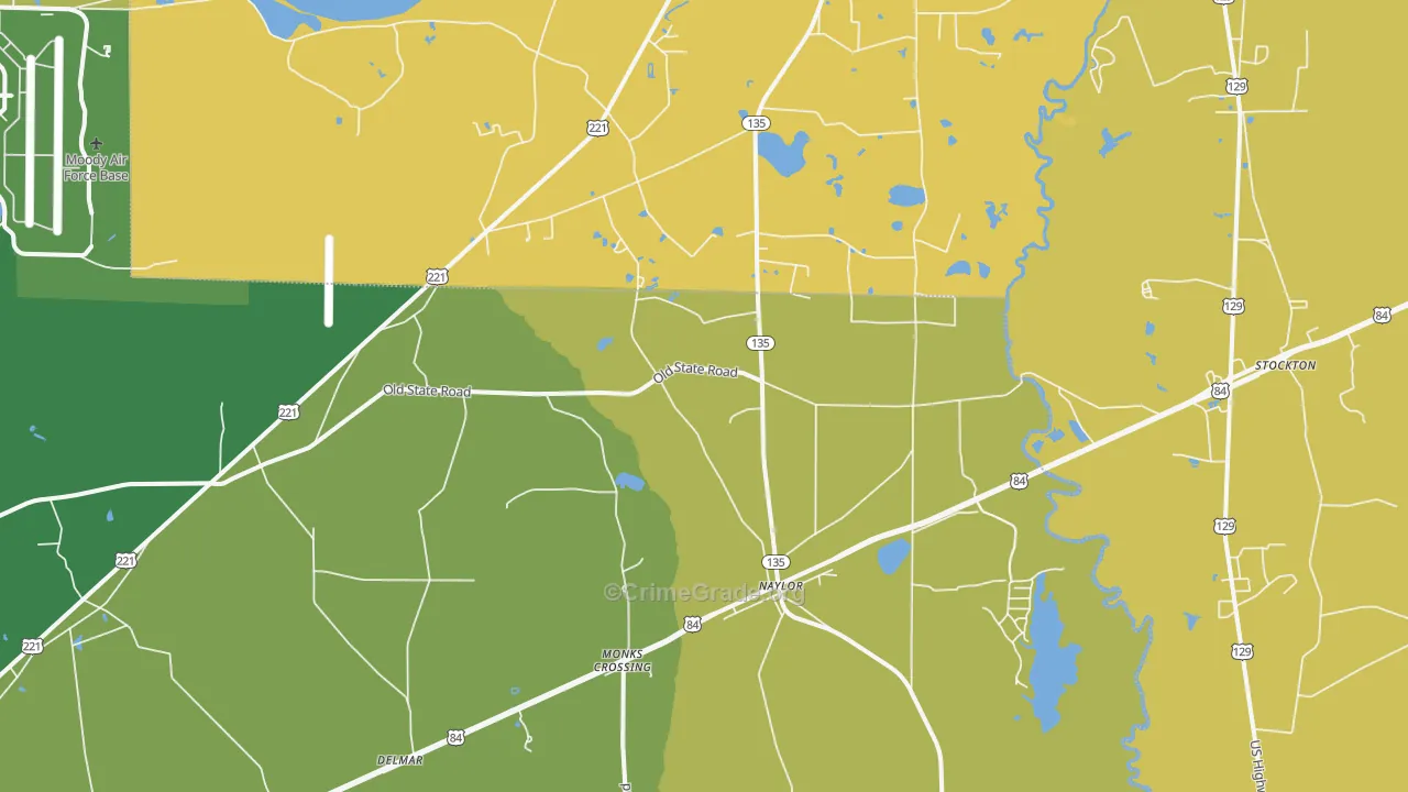 Naylor, GA Map of Murder Rates