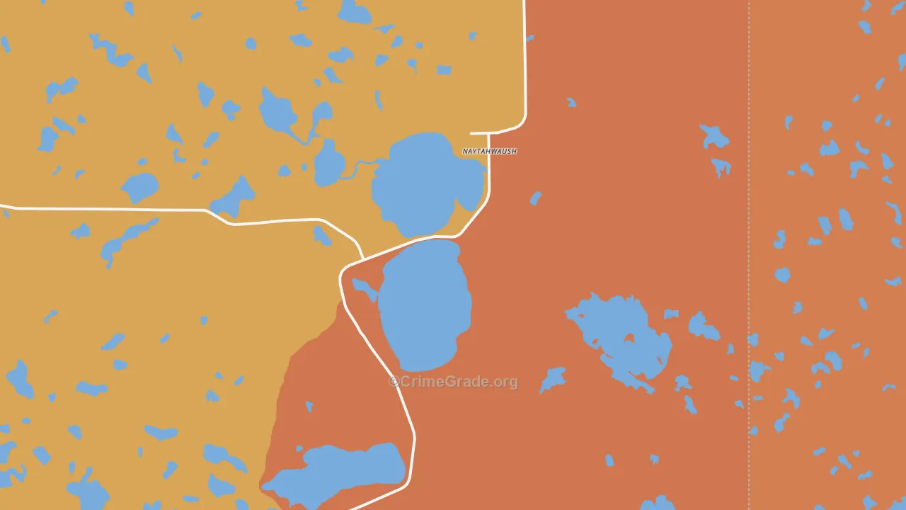 Naytahwaush, MN Map of Murder Rates