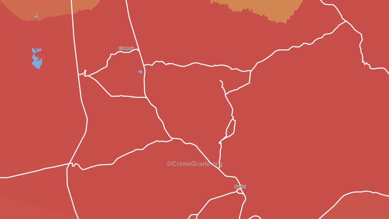 Nazlini, AZ Map of Murder Rates