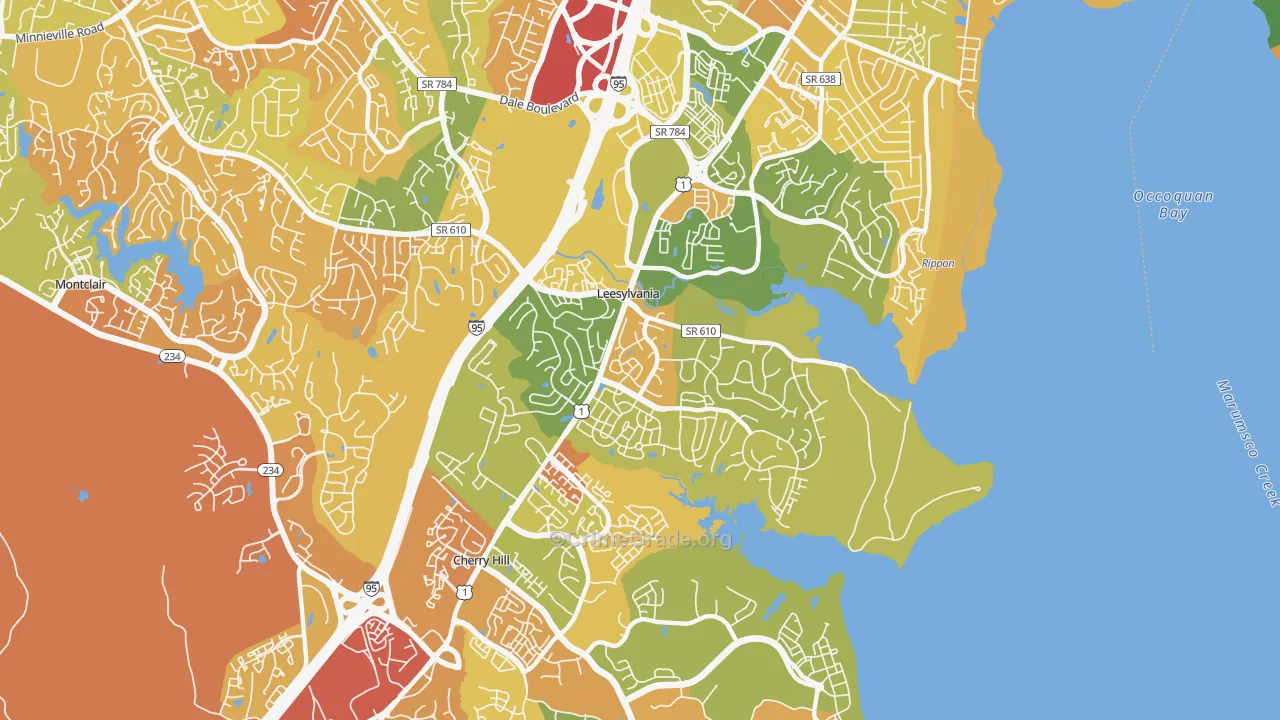 Neabsco, VA Map of Murder Rates