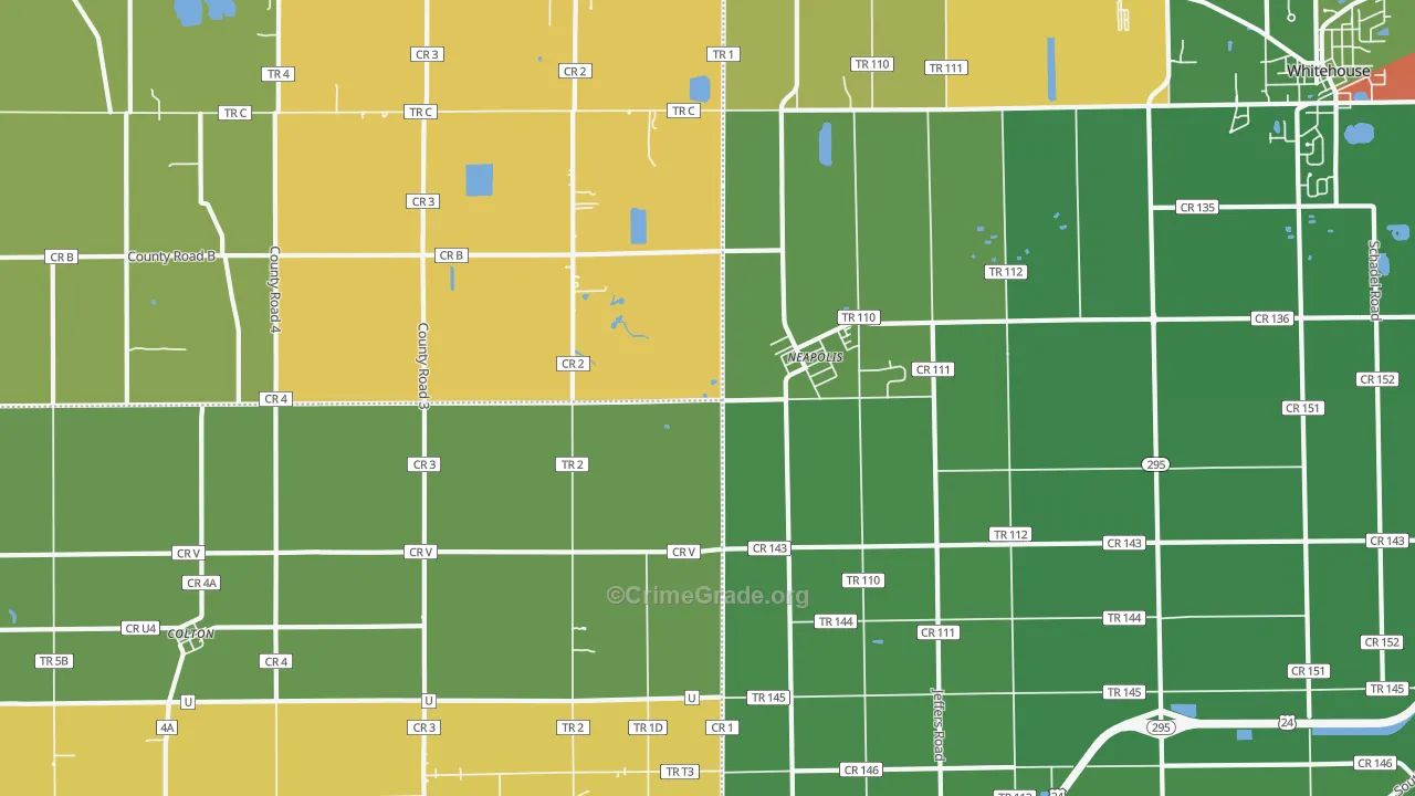 Neapolis, OH Map of Murder Rates