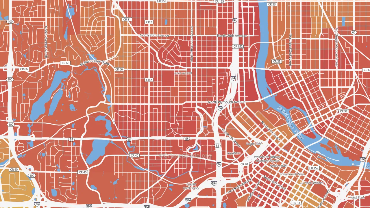Near North, Minneapolis, MN Map of Murder Rates