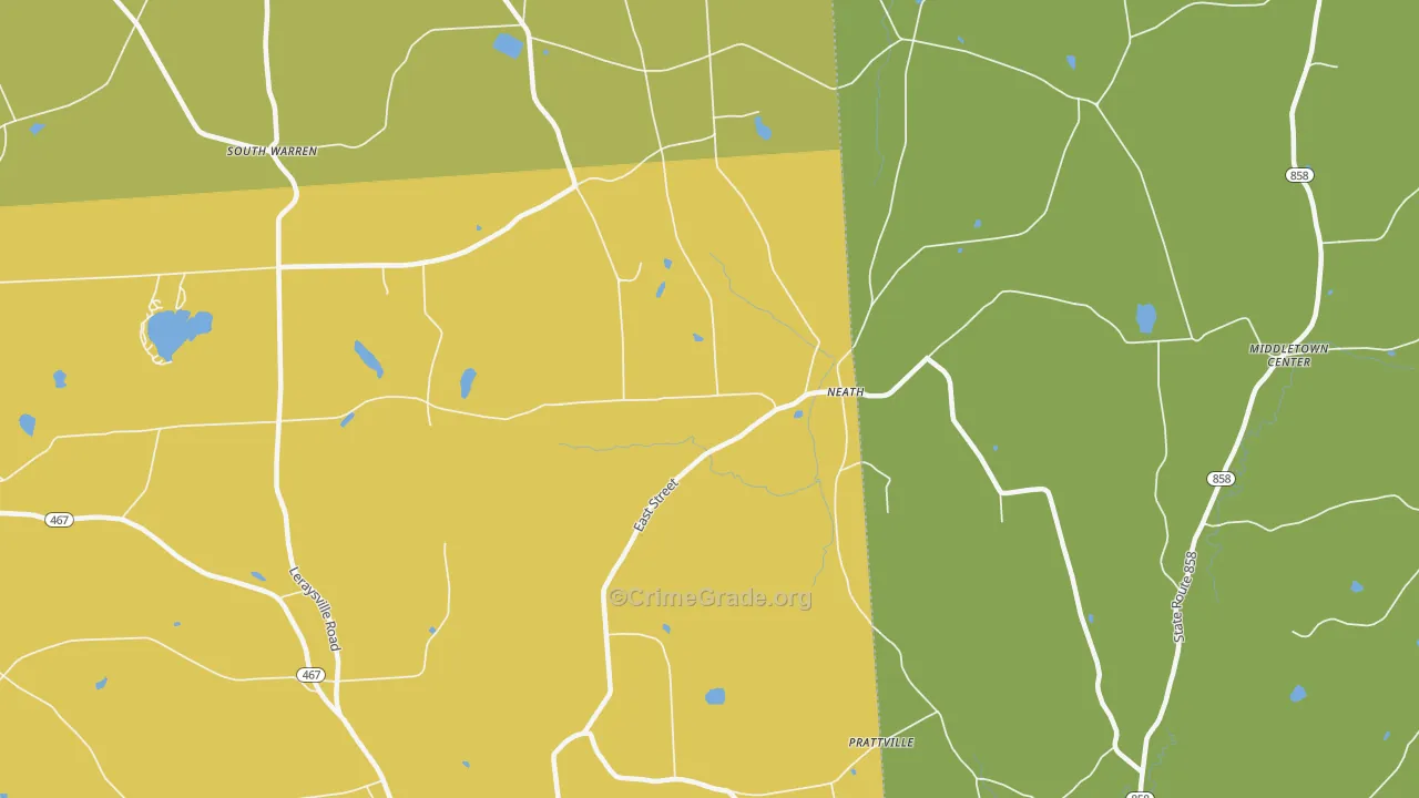 Neath, PA Map of Murder Rates
