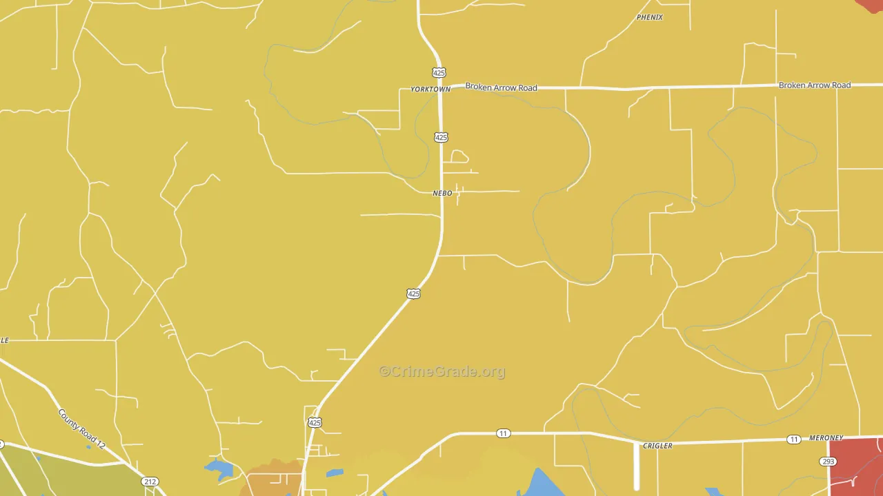 Nebo, AR Map of Murder Rates