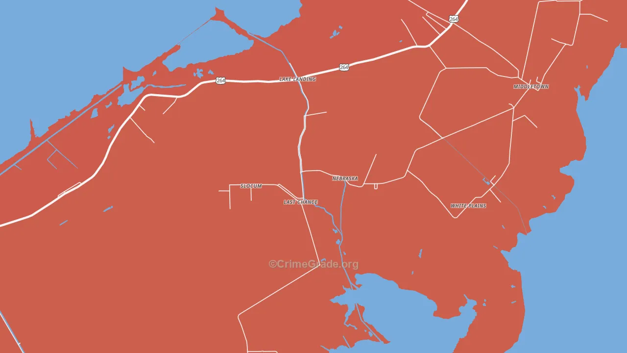 Nebraska, NC Map of Murder Rates