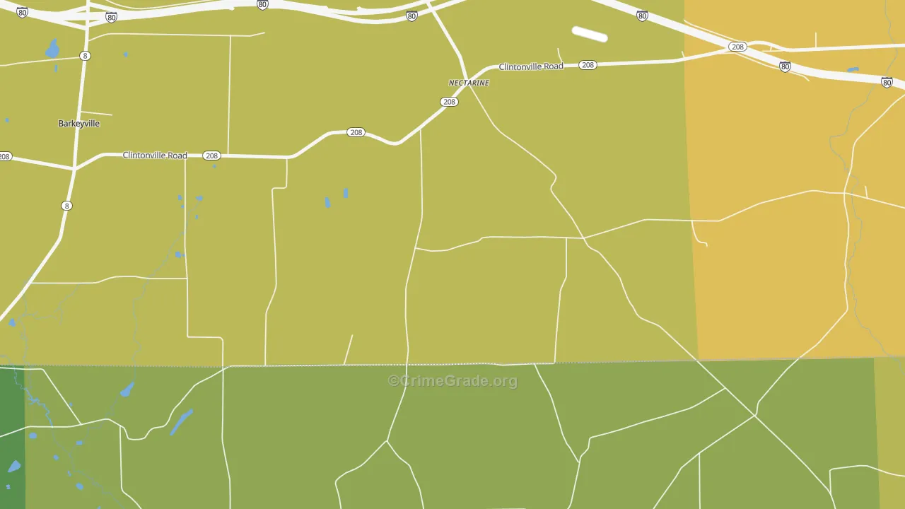 Nectarine, PA Map of Murder Rates