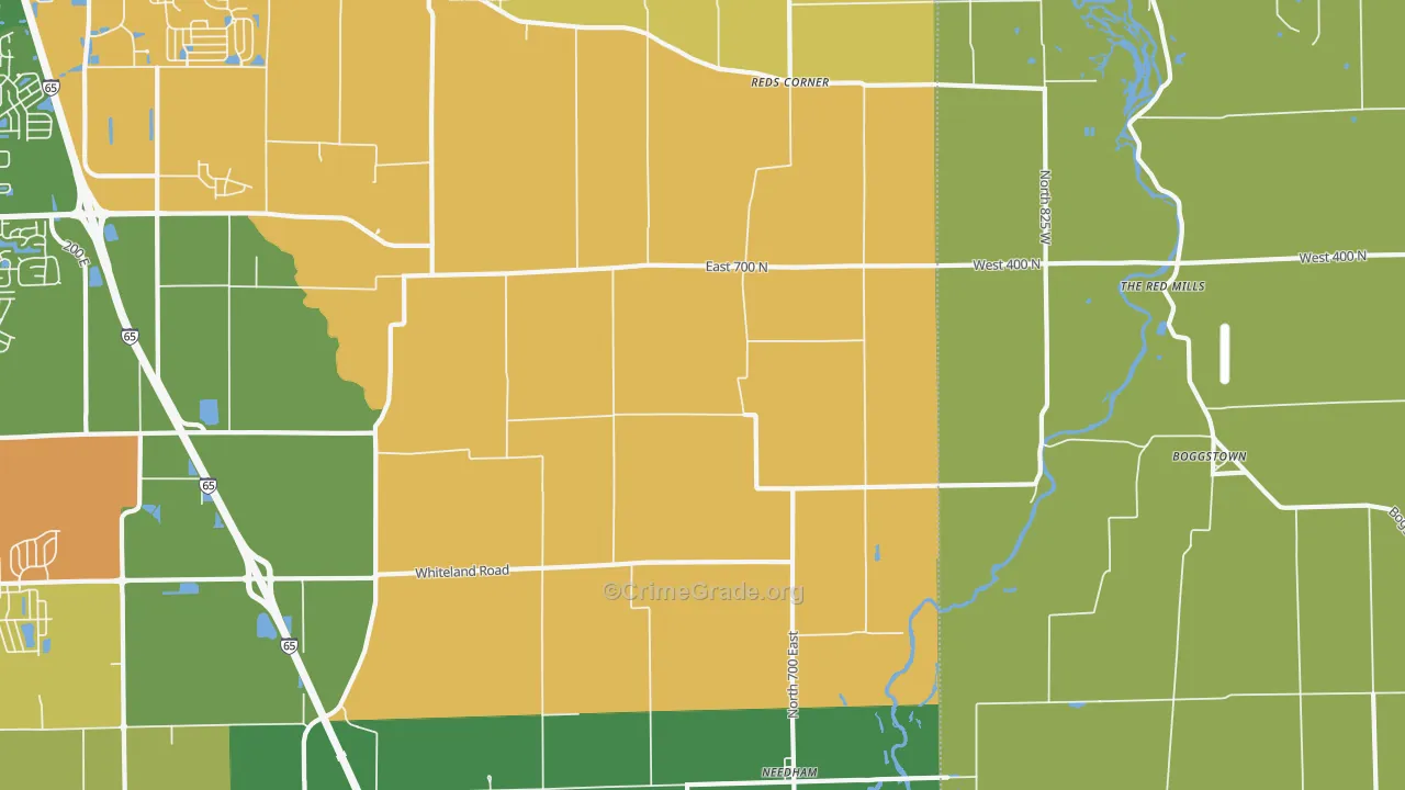 Needham, IN Map of Murder Rates