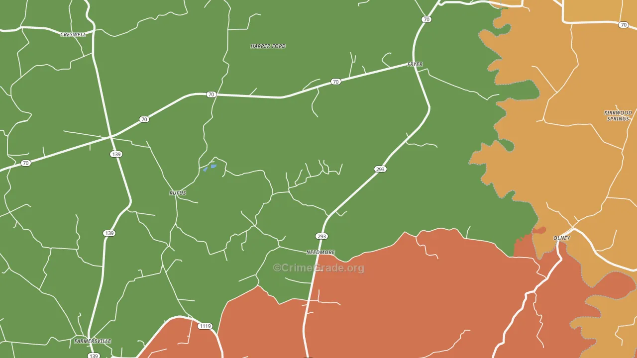Needmore, KY Map of Murder Rates