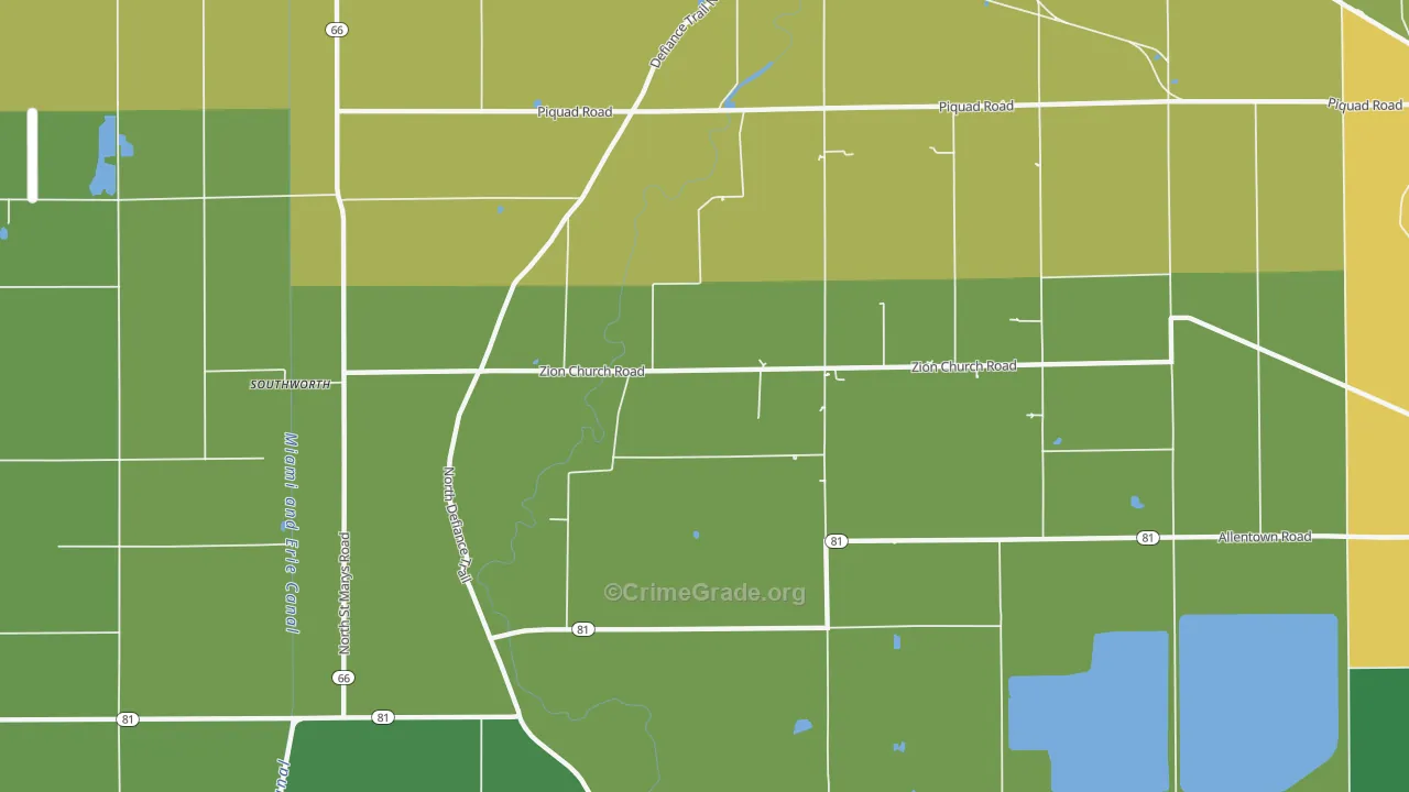 Needmore, OH Map of Murder Rates