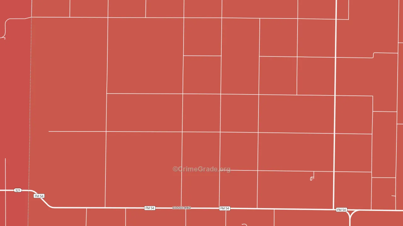 Needmore, TX Map of Murder Rates