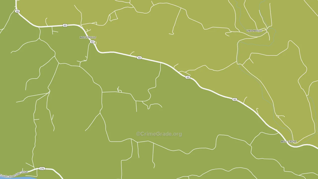 Neelysville, OH Map of Murder Rates