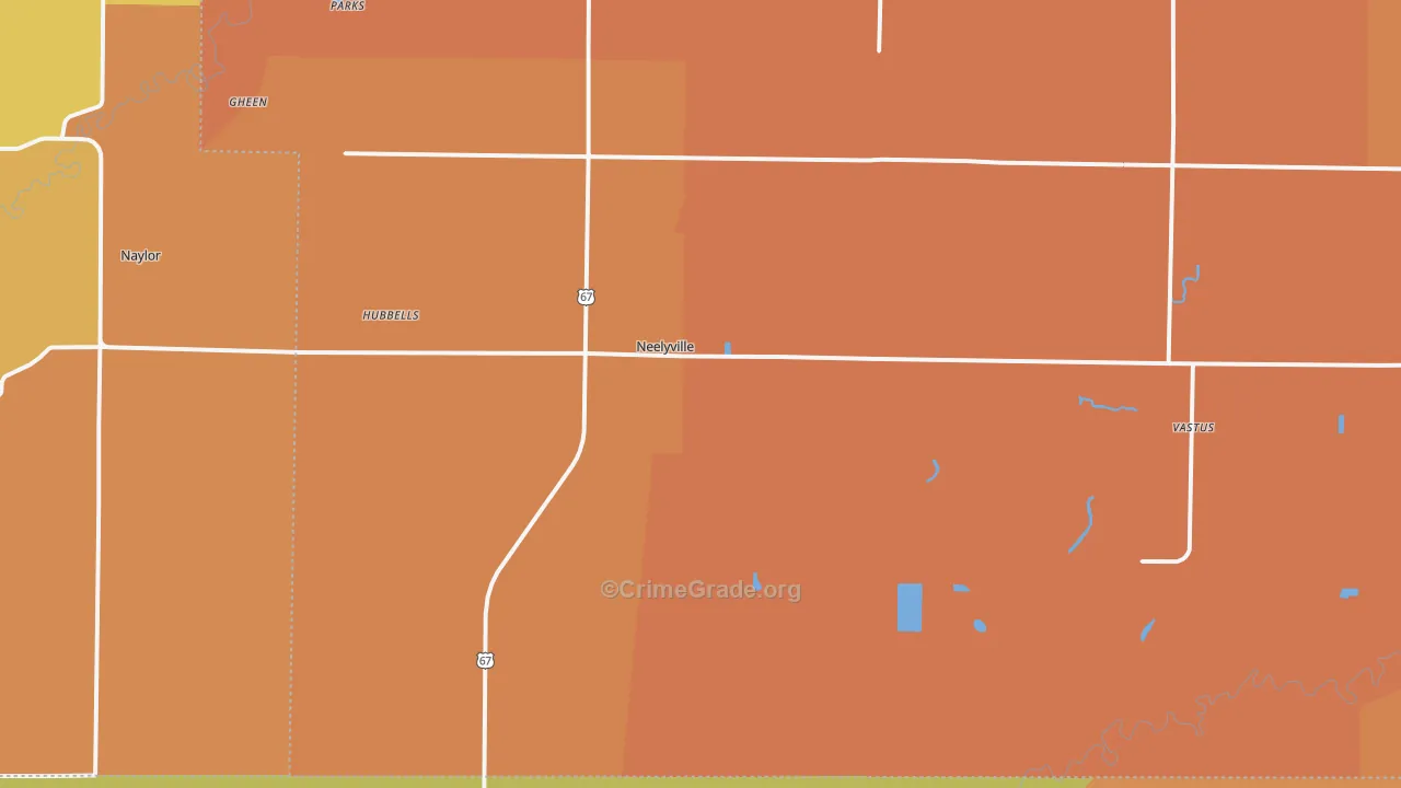 Neelyville, MO Map of Murder Rates