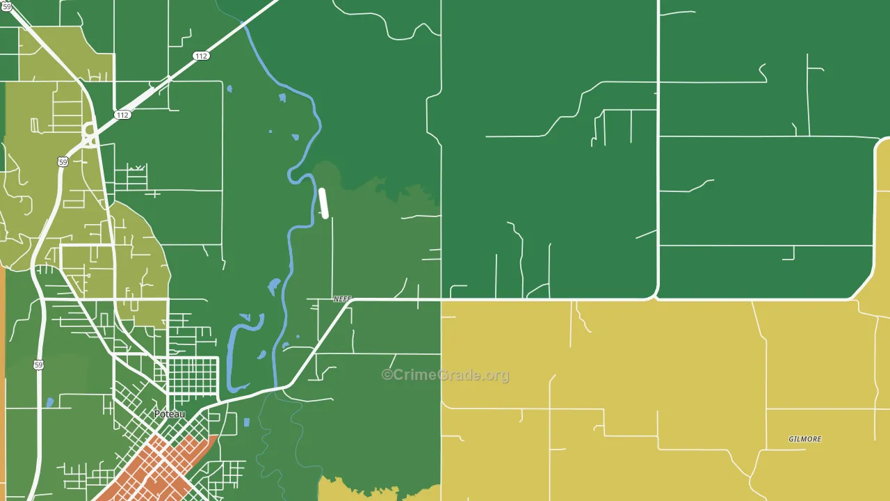 Neff, OK Map of Murder Rates