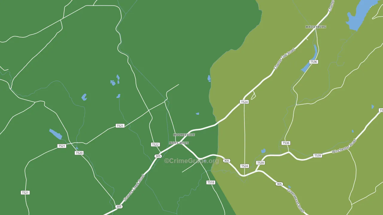Neffs Mills, PA Map of Murder Rates