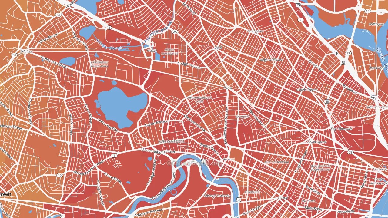 Neighborhood Nine, Cambridge, MA Map of Murder Rates