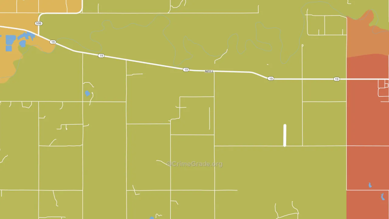 Neill, OK Map of Murder Rates