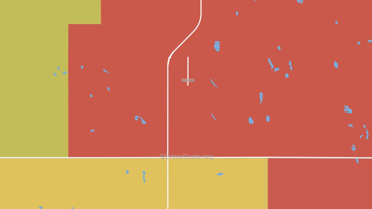 Nekoma, ND Map of Murder Rates