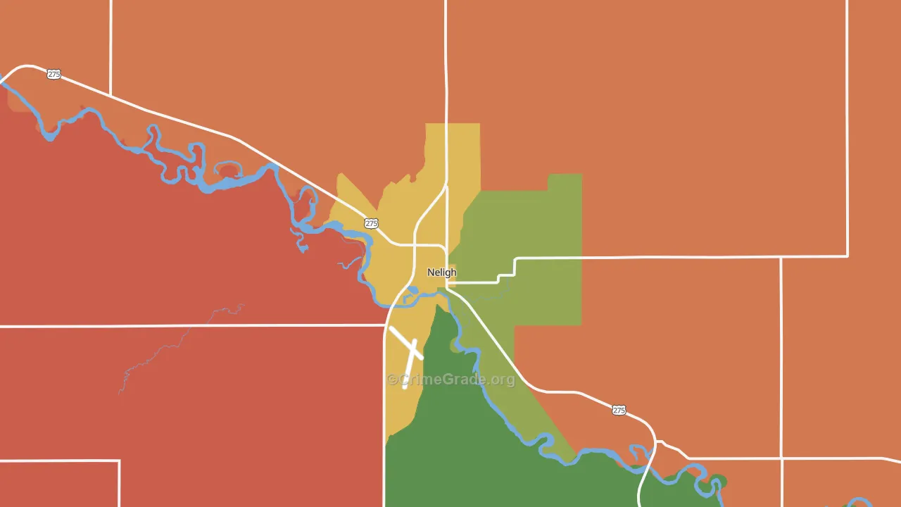 Neligh, NE Map of Murder Rates