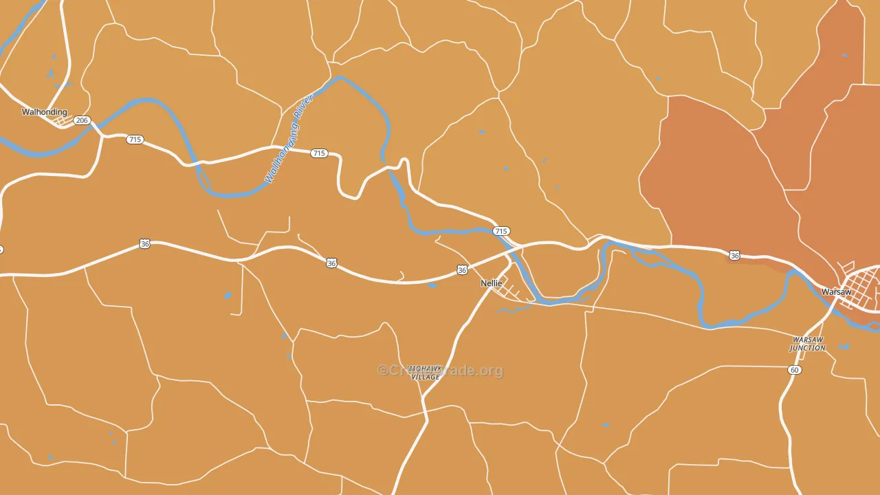 Nellie, OH Map of Murder Rates