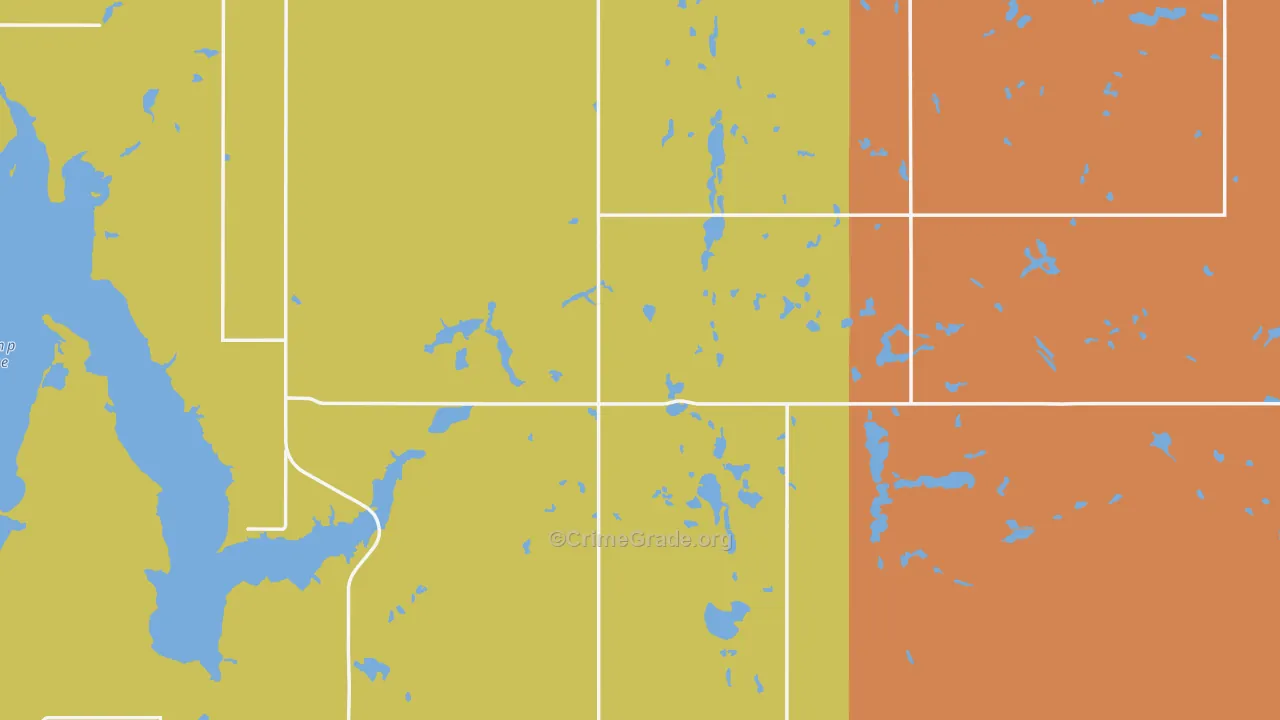 Nelson County, ND Map of Murder Rates