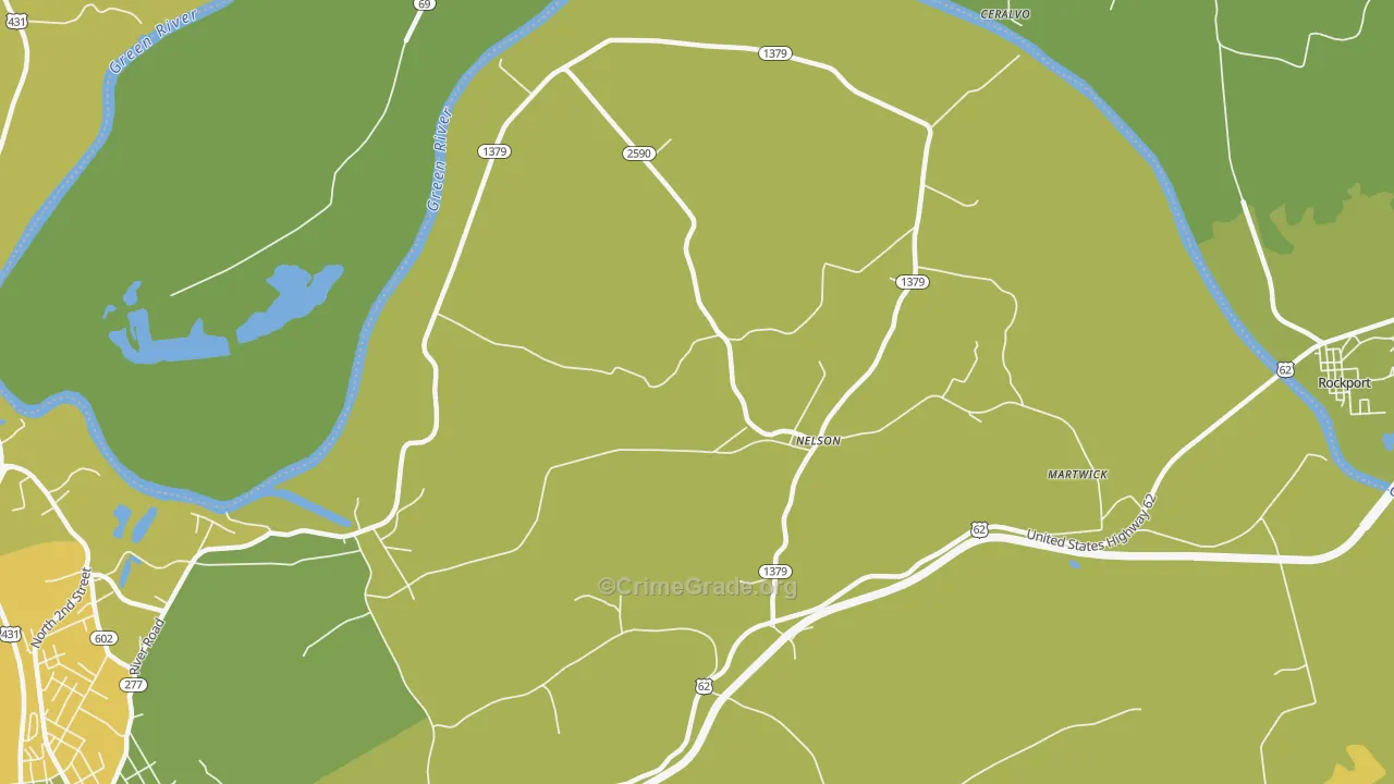 Nelson, KY Map of Murder Rates