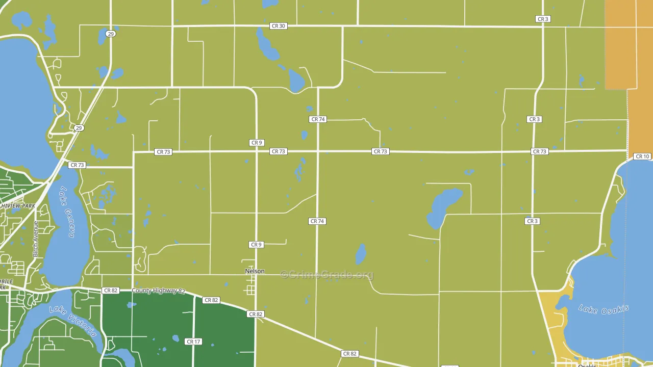 Nelson, MN Map of Murder Rates