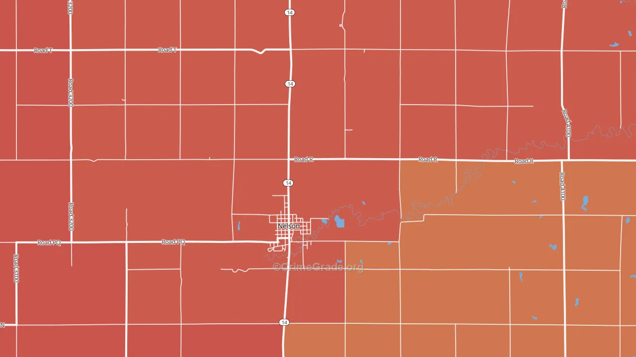 Nelson, NE Map of Murder Rates