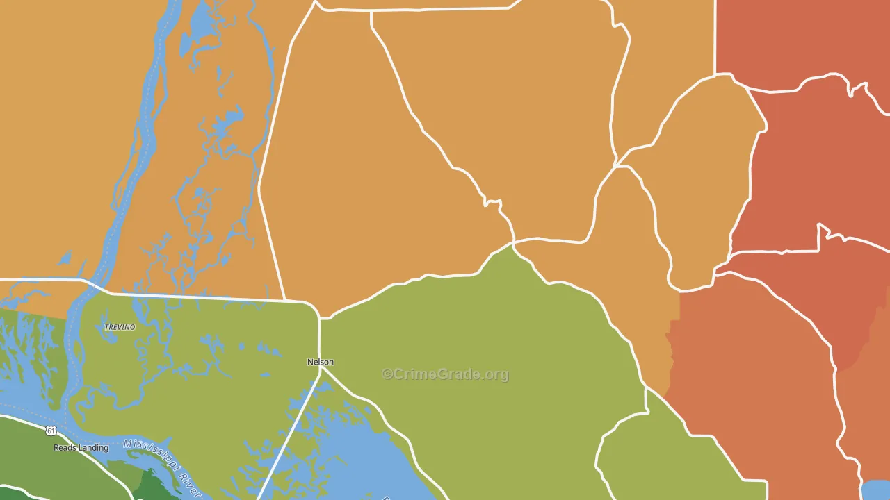Nelson, WI Map of Murder Rates