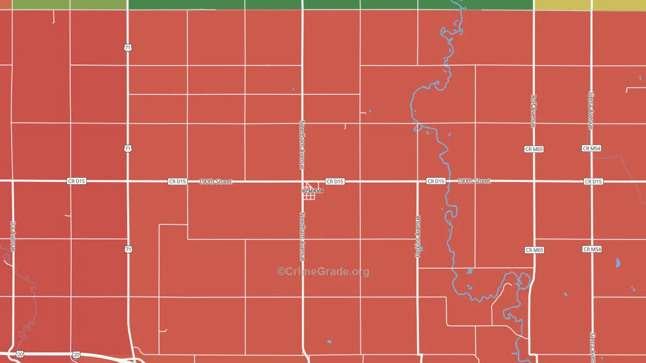 Nemaha, IA Map of Murder Rates