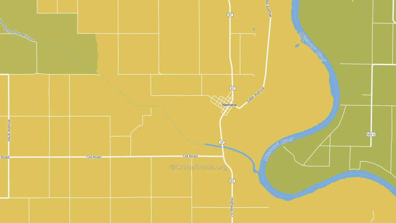 Nemaha, NE Map of Murder Rates
