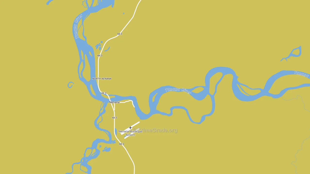 Nenana, AK Map of Murder Rates