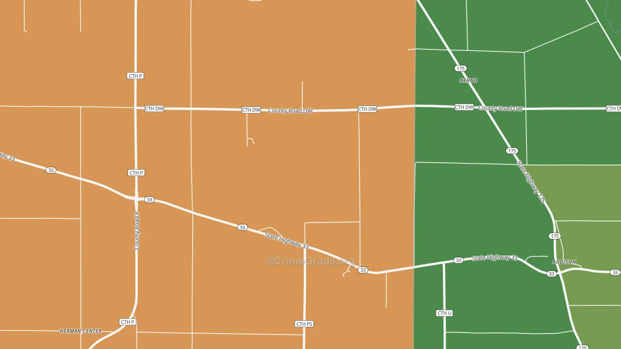Nenno, WI Map of Murder Rates
