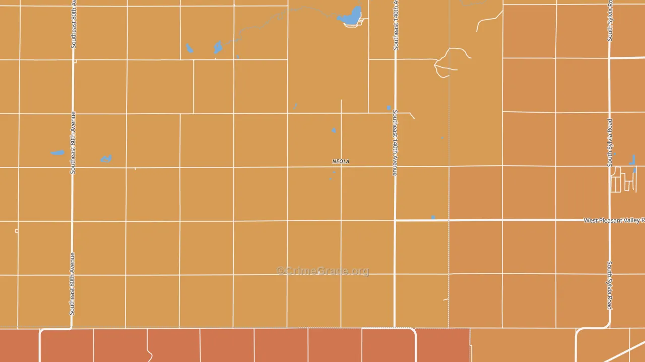 Neola, KS Map of Murder Rates