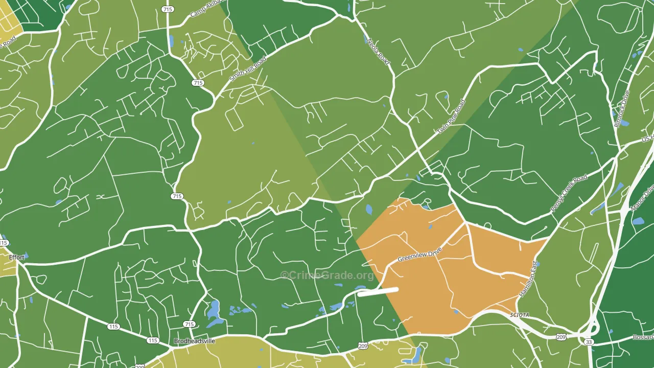 Neola, PA Map of Murder Rates