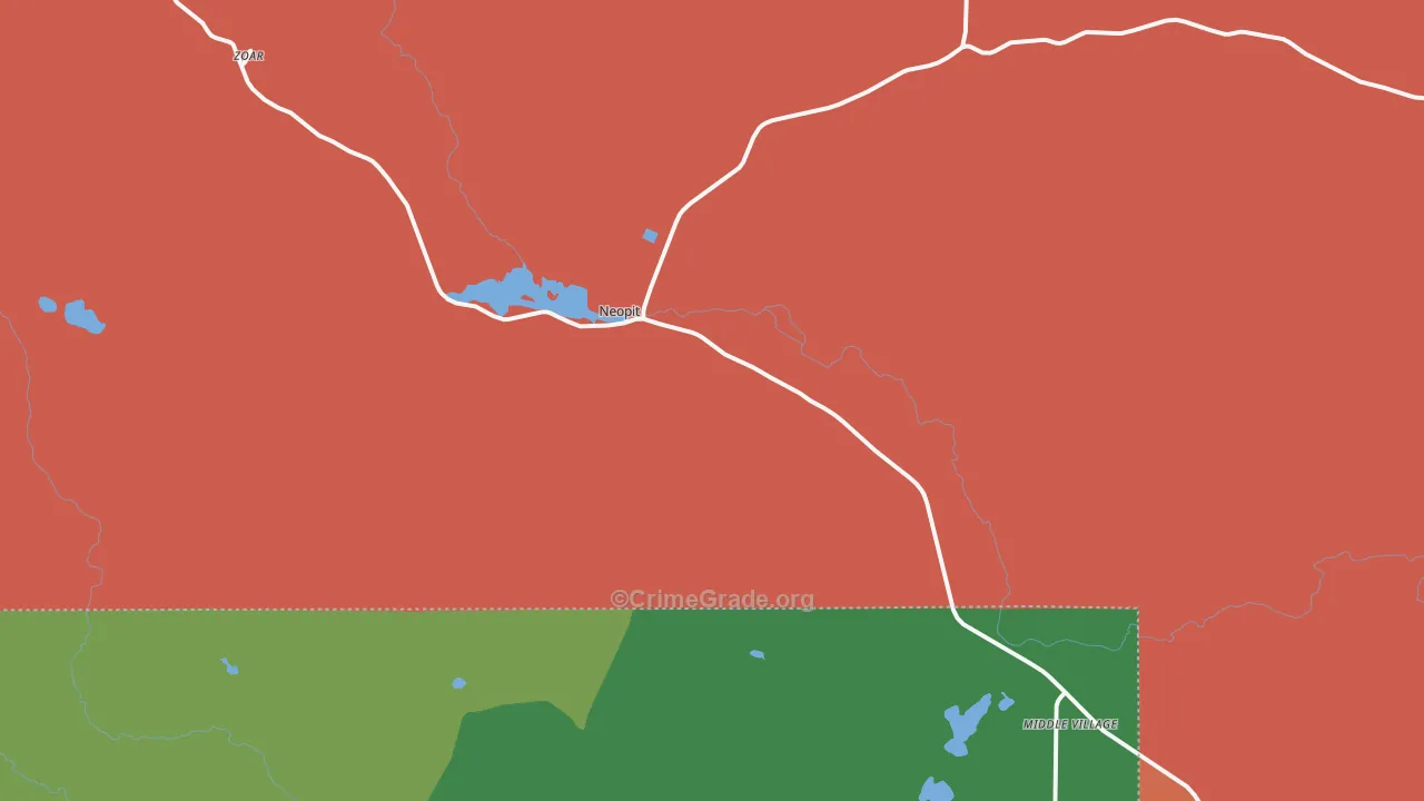 Neopit, WI Map of Murder Rates