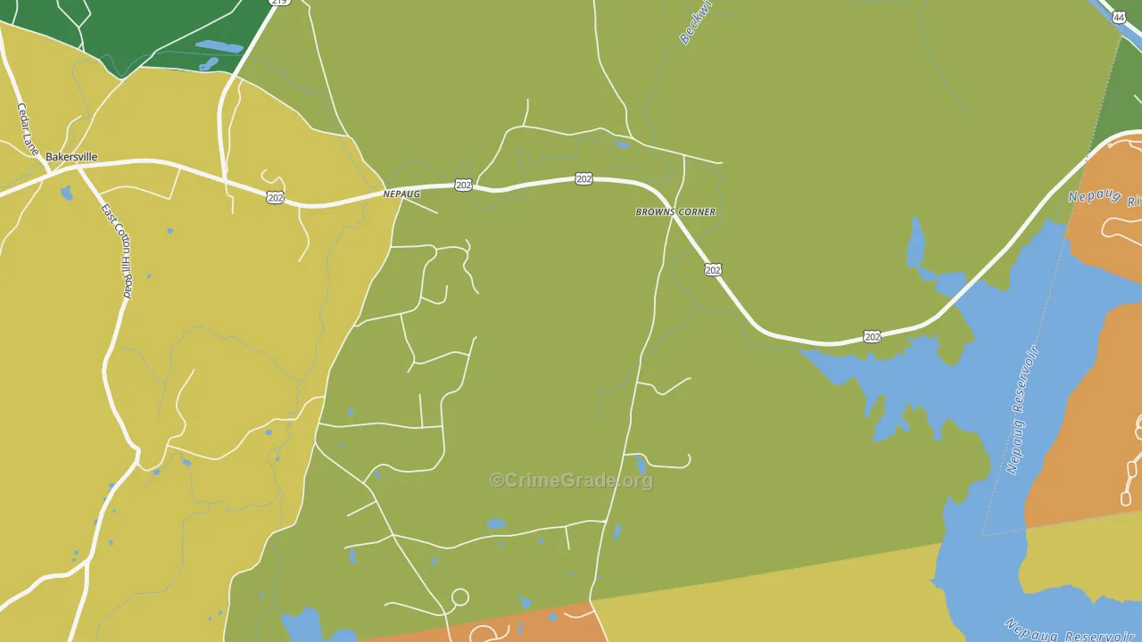 Nepaug, CT Map of Murder Rates